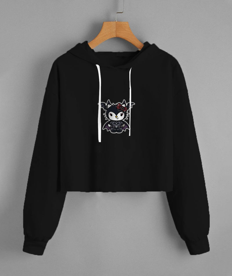 CrŪshĀidR Lady'S KiroBat Cropped Hoodie